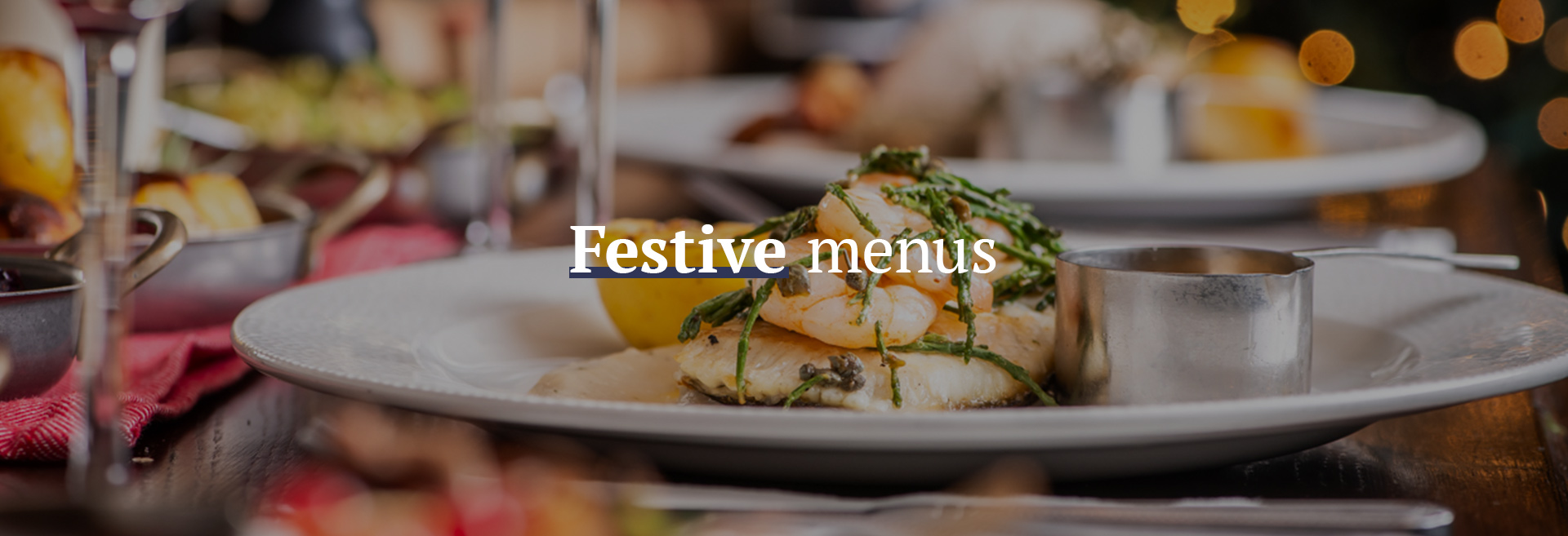 Festive Christmas Menu at The Sun 